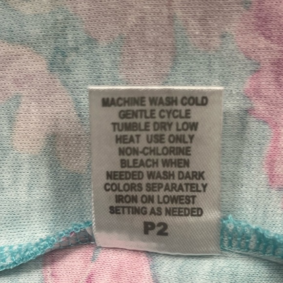 Miss Elaine Turquoise Flower Print Long Nightgown Size 3X NWT - Picture 11 of 12